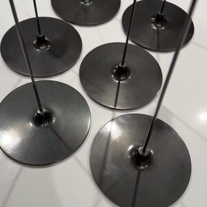 Gentner candle stick Set of Six Black Metal Stands